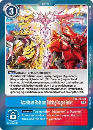 Adze Beast Blade and Shining Dragon Bullet [EX4-066] (Alternate Art) [Alternative Being Booster] - Trinity Hobby