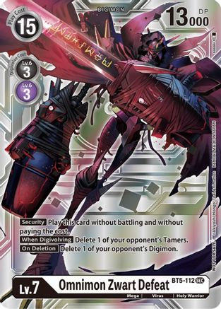Omnimon Zwart Defeat [BT5-112] (Silver Alternate Art) [Alternative Being Booster] - Trinity Hobby