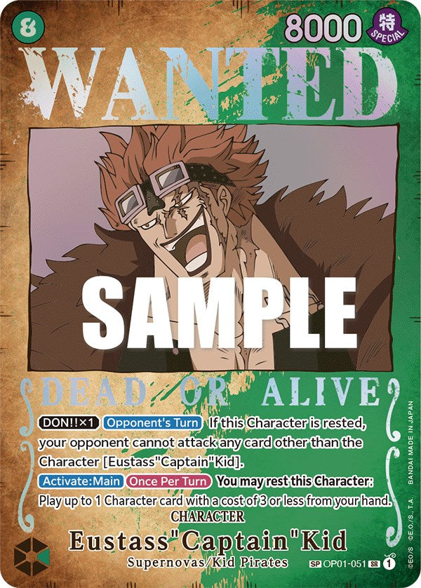 Eustass"Captain"Kid (Wanted Poster) (OP01-051) - [Pillars of Strength] Foil - Trinity Hobby