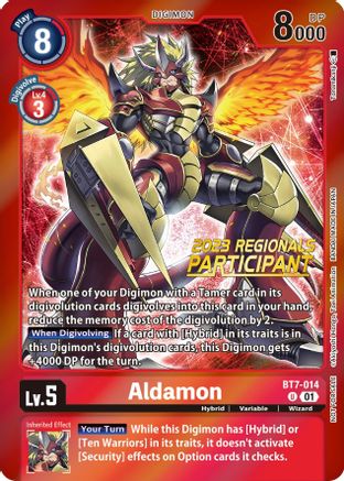 Aldamon [BT7-014] (2023 Regionals Participant) [Next Adventure Promos] - Trinity Hobby