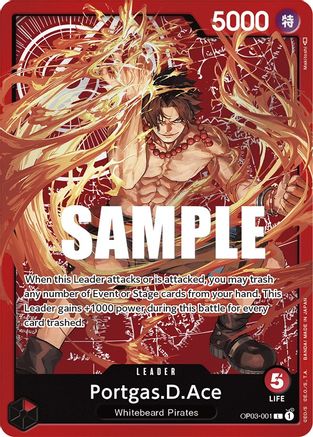 Portgas.D.Ace (Alternate Art) (Map) (OP03-001) - [Pillars of Strength]