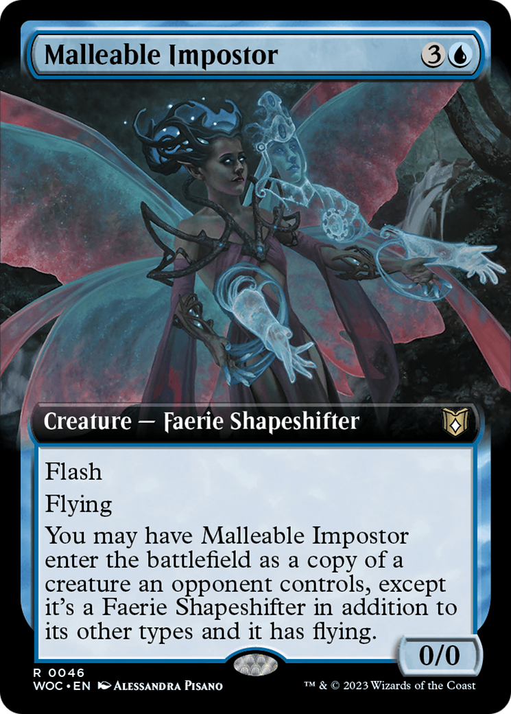 Malleable Impostor (Extended Art) [Wilds of Eldraine Commander] - Trinity Hobby