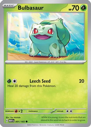 Bulbasaur (001/165) [Scarlet & Violet 151] - Trinity Hobby