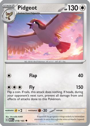 Pidgeot (018/165) [Scarlet & Violet 151] - Trinity Hobby