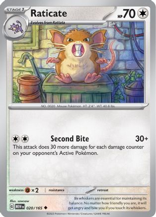 Raticate (020/165) [Scarlet & Violet 151] - Trinity Hobby