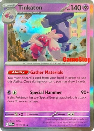 Tinkaton (GameStop Exclusive) - (105/193) Holofoil [Miscellaneous Cards & Products]