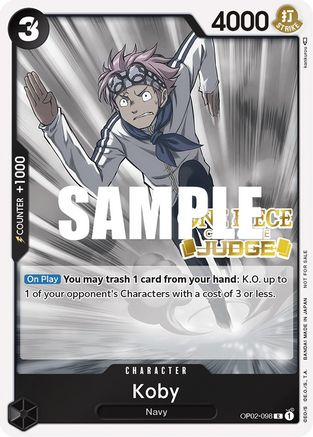 Koby (Judge) (OP02-098) - [One Piece Promotion Cards] Foil - Trinity Hobby