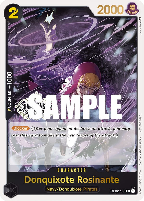 Donquixote Rosinante (Store Championship Participation Pack) (OP02-108) - [One Piece Promotion Cards] Foil - Trinity Hobby