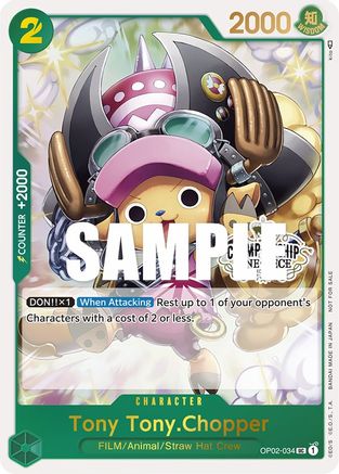 Tony Tony.Chopper (Store Championship Participation Pack) (OP02-034) - [One Piece Promotion Cards] Foil - Trinity Hobby