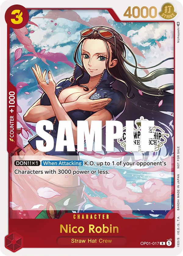 Nico Robin (Store Championship Participation Pack) (OP01-017) - [One Piece Promotion Cards] Foil - Trinity Hobby