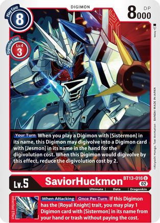 SaviorHuckmon [BT13-016] [Versus Royal Knight Booster] 