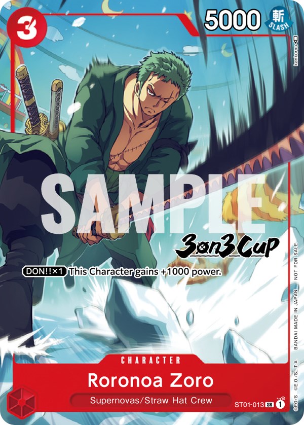 Roronoa Zoro (3-on-3 Cup) [Participant] (ST01-013) - [One Piece Promotion Cards] - Trinity Hobby