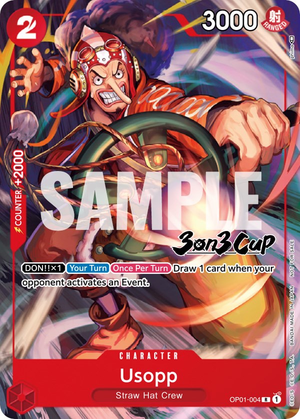 Usopp (3-on-3 Cup) [Participant] (OP01-004) - [One Piece Promotion Cards] - Trinity Hobby