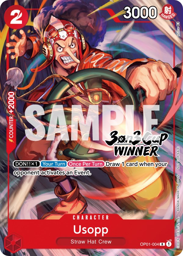 Usopp (3-on-3 Cup) [Winner] (OP01-004) - [One Piece Promotion Cards] - Trinity Hobby