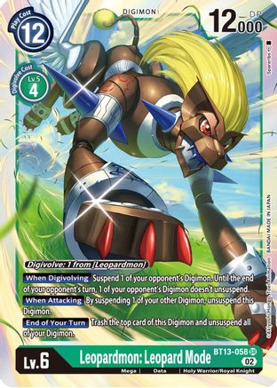 Leopardmon: Leopard Mode [BT13-058] [Versus Royal Knights Booster] - Trinity Hobby