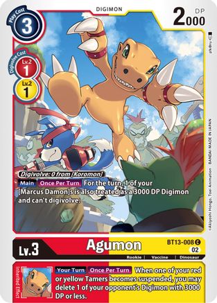 Agumon [BT13-008] [Versus Royal Knights Booster] - Trinity Hobby