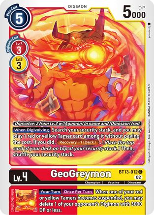 Geogreymon [BT13-012] [Versus Royal Knights Booster] - Trinity Hobby