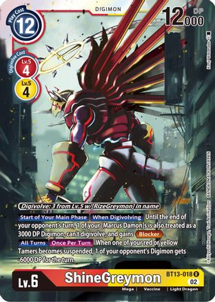 Shinegreymon [BT13-018] [Versus Royal Knights Booster] - Trinity Hobby