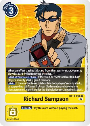 Richard Sampson [BT13-098] [Versus Royal Knights Booster] - Trinity Hobby