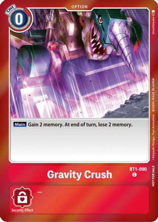 Gravity Crush [BT1-090] (Event Pack 5) [Release Special Booster Promos] - Trinity Hobby