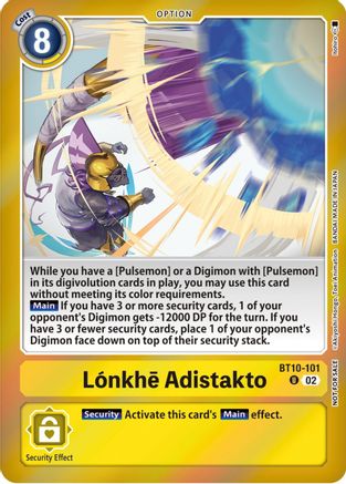 Lonkhe Adistakto [BT10-101] (Event Pack 5) [Xros Encounter Pre-Release Cards] - Trinity Hobby