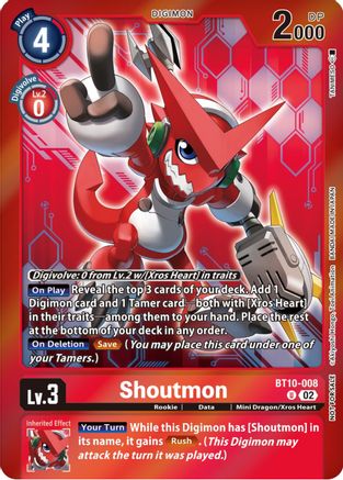 Shoutmon [BT10-008] (Event Pack 5) [Xros Encounter Promos] - Trinity Hobby