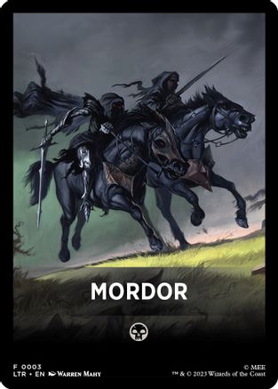 Mordor Theme Card  (LTR-003) - [The Lord of the Rings: Tales of Middle-earth] - Trinity Hobby