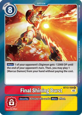 Final Shining Burst [BT13-104] [Versus Royal Knights Booster] - Trinity Hobby