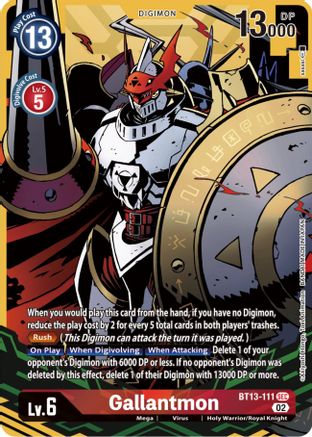 Gallantmon [BT13-111] (Alternate Art) [Versus Royal Knights Booster] - Trinity Hobby