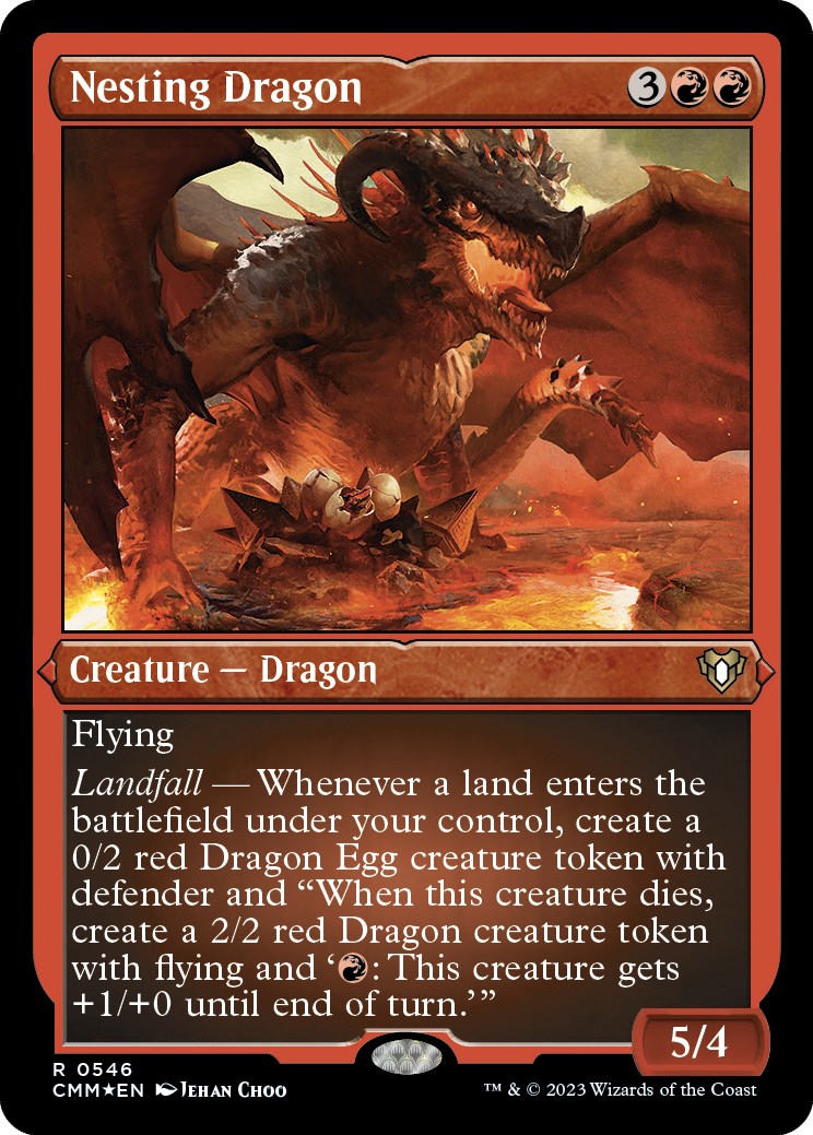 Nesting Dragon (Foil Etched) [Commander Masters] - Trinity Hobby