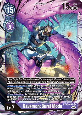 Ravemon: Burst Mode [BT13-092] [Versus Royal Knights Booster] - Trinity Hobby