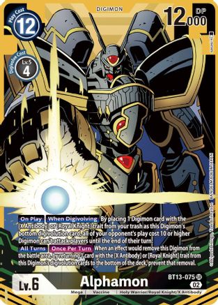 Alphamon [BT13-075] (Alternate Art) [Versus Royal Knights Booster] - Trinity Hobby