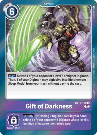 Gift of Darkness [BT13-109] [Versus Royal Knights Booster] - Trinity Hobby
