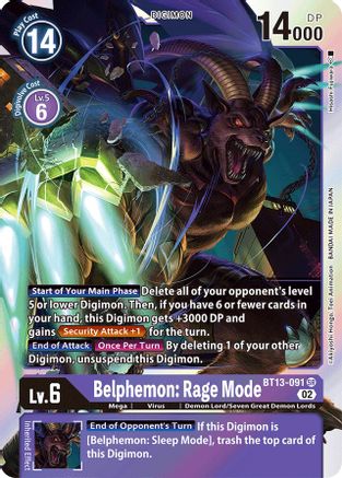 Belphemon: Rage Mode [BT13-091] [Versus Royal Knights Booster] - Trinity Hobby