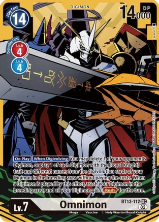 Omnimon [BT13-112] (Alternate Art) [Versus Royal Knights Booster] - Trinity Hobby