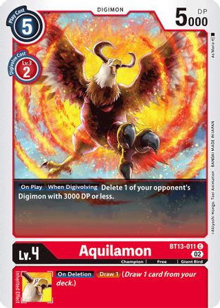 Aquilamon [BT13-011] [Versus Royal Knights Booster] - Trinity Hobby