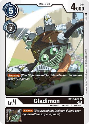 Gladimon [BT13-067] [Versus Royal Knights Booster] - Trinity Hobby