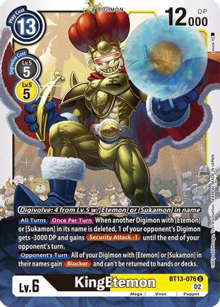 KingEtemon [BT13-076] [Versus Royal Knights Booster] - Trinity Hobby