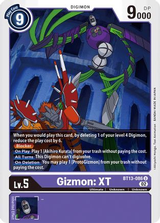 Gizmon: XT [BT13-086] [Versus Royal Knights Booster] - Trinity Hobby