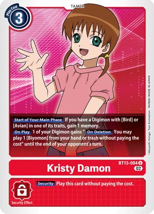 Kristy Damon [BT13-094] [Versus Royal Knights Booster] - Trinity Hobby