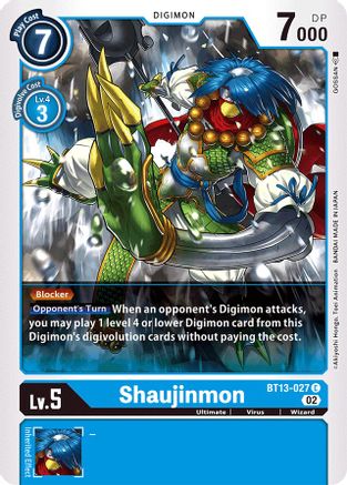 Shaujinmon [BT13-027] [Versus Royal Knights Booster] - Trinity Hobby