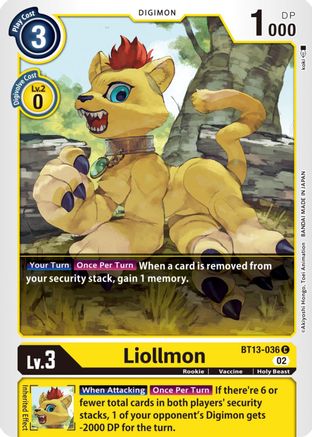 Liollmon [BT13-036] [Versus Royal Knights Booster] - Trinity Hobby