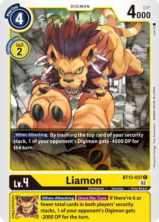Liamon [BT13-037] [Versus Royal Knights Booster] - Trinity Hobby
