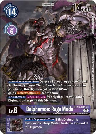 Belphemon: Rage Mode [BT13-091] (Alternate Art) [Versus Royal Knights Booster] - Trinity Hobby