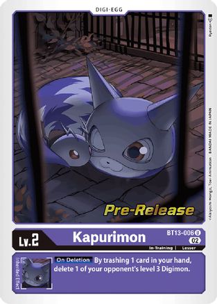 Kapurimon [BT13-006] [Versus Royal Knights Booster Pre-Release Cards] - Trinity Hobby