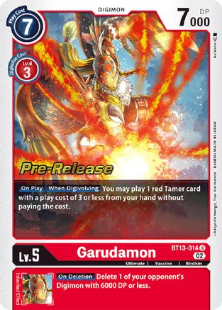 Garudamon [BT13-014] [Versus Royal Knights Booster Pre-Release Cards] - Trinity Hobby