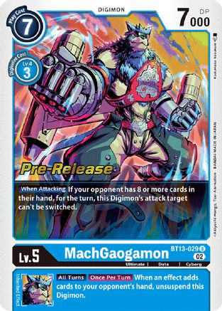 MachGaogamon [BT13-029] [Versus Royal Knights Booster Pre-Release Cards] - Trinity Hobby