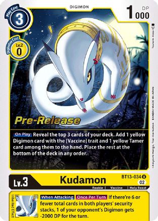 Kudamon [BT13-034] [Versus Royal Knights Booster Pre-Release Cards] - Trinity Hobby