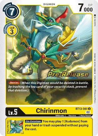 Chirinmon [BT13-041] [Versus Royal Knights Booster Pre-Release Cards] - Trinity Hobby