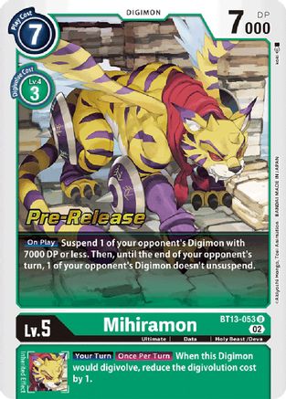 Mihiramon [BT13-053] [Versus Royal Knights Booster Pre-Release Cards] - Trinity Hobby